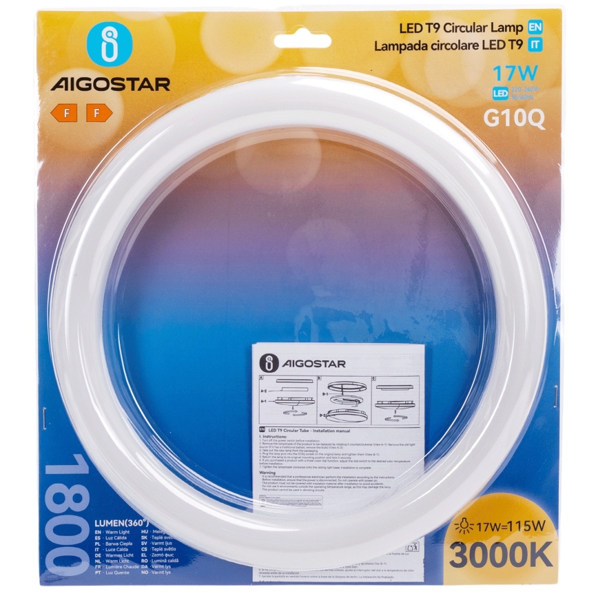 LED люминесцентная трубка G10q/17W/230V 3000K - Aigostar