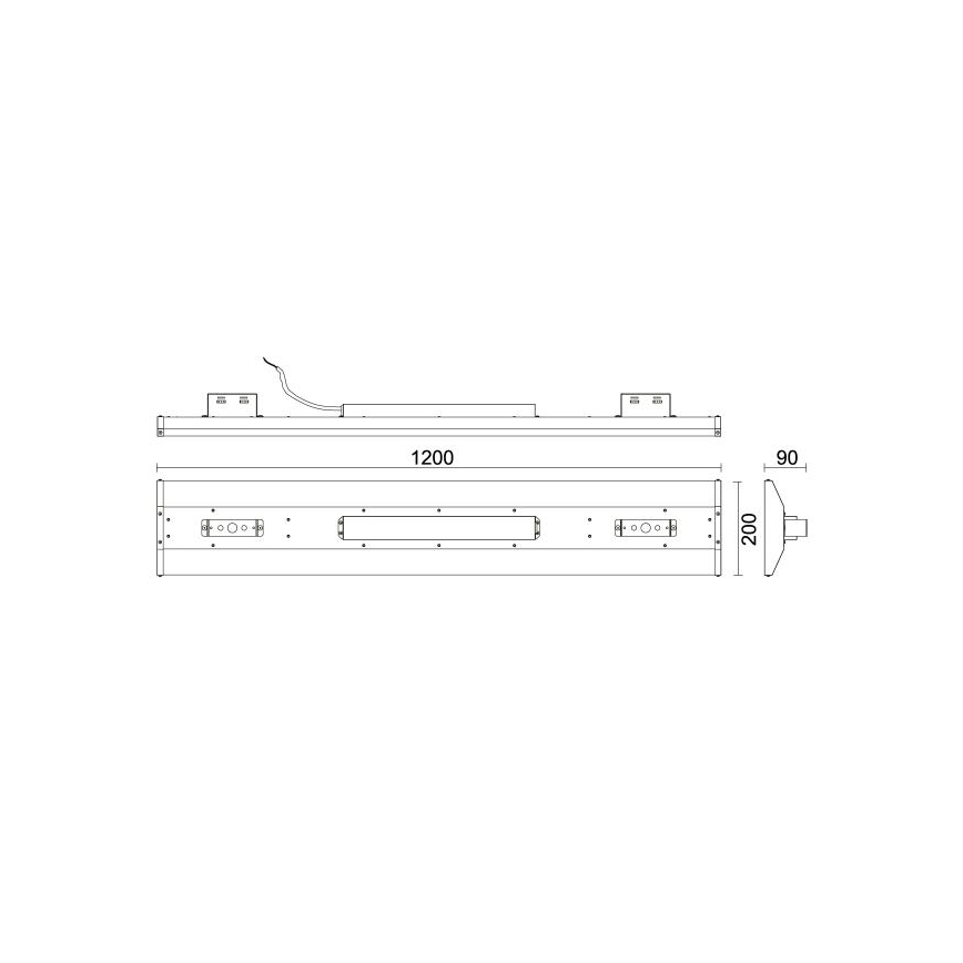 LED Люмінесцентний світильник High Bay LED/120W/230V 5000K 120 см