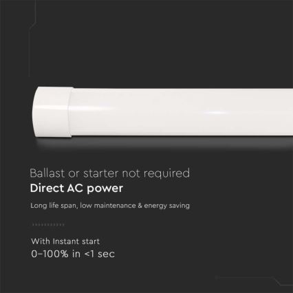LED Люмінесцентний світильник LED/50W/230V 6500K 150 см білий