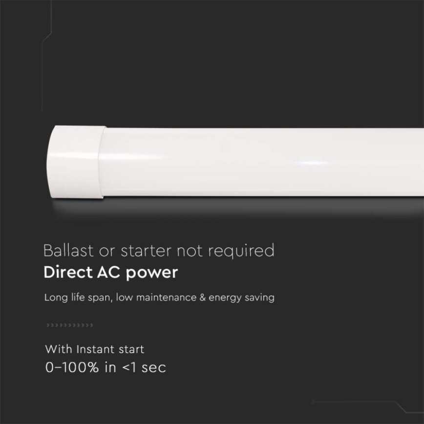 LED Люмінесцентний світильник LED/50W/230V 6500K 150 см білий