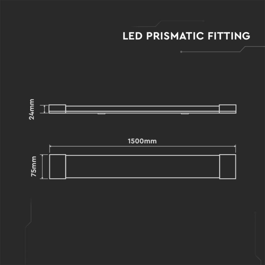 LED Люмінесцентний світильник LED/50W/230V 6500K 150 см білий