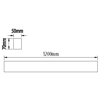 LED Люмінесцентний світильник LINIK LED/40W/230V 4000K чорний