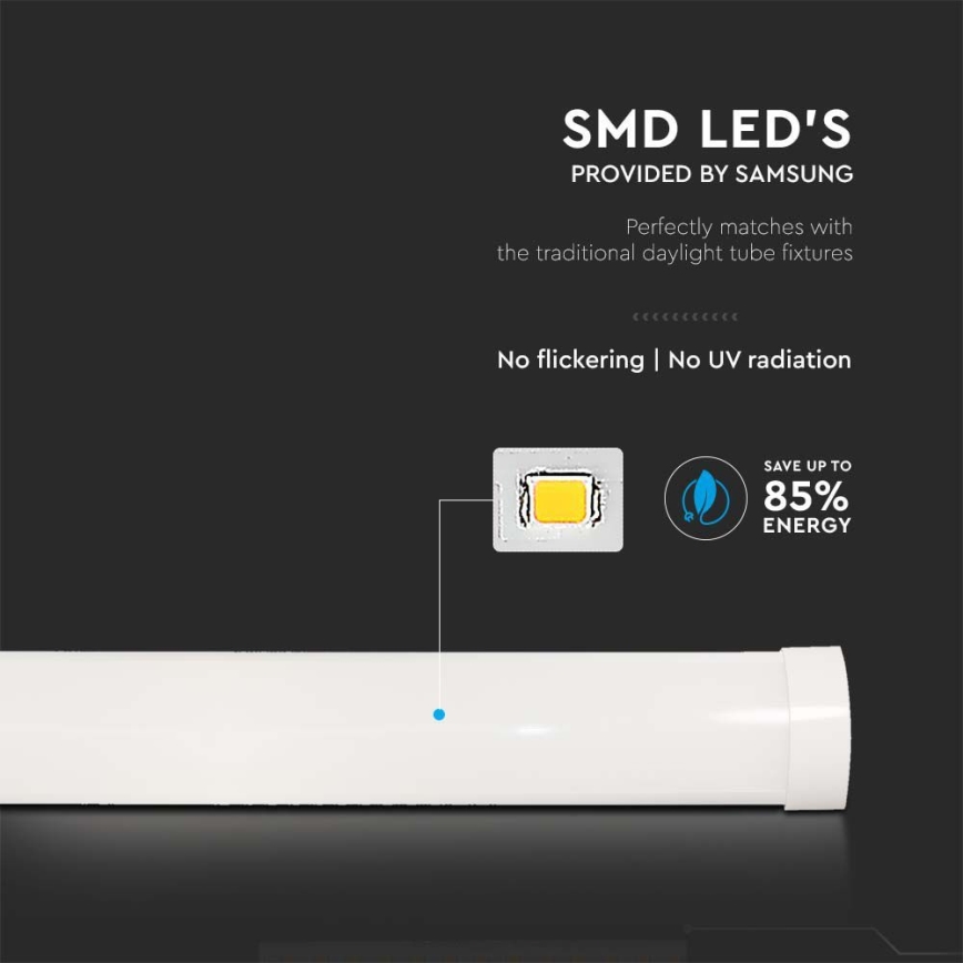 LED Люмінесцентний світильник SAMSUNG CHIP LED/40W/230V 3000K 120 см