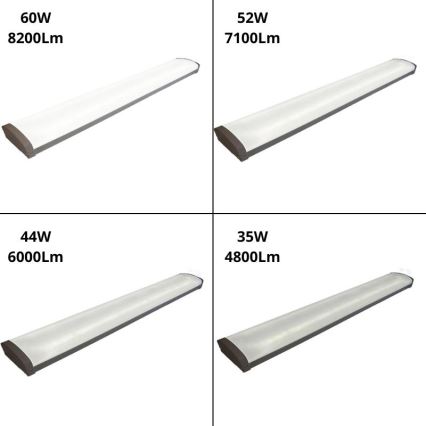 LED Люмінесцентний світильник з регулюванням яскравості LED/35W/44W/52W/60W/230V 4000K 120 см