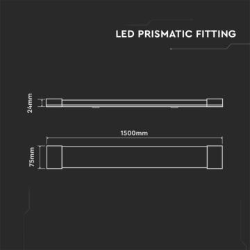 LED Люмінесцентний світильник LED/50W/230V 4000K 150 см білий