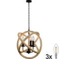 LED Люстра на ланцюгу ROPE GLOBO 3xE14/4,3W/230V