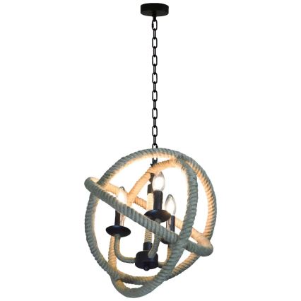 LED Люстра на ланцюгу ROPE GLOBO 3xE14/4,3W/230V