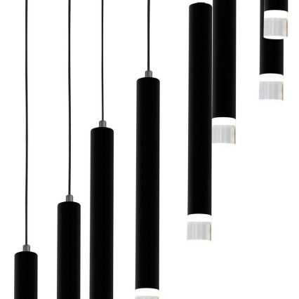 LED Люстра на мотузці CARBON 12xLED/12W/230V