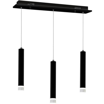 LED Люстра на мотузці CARBON 3xLED/15W/230V