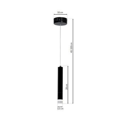 LED Люстра на мотузці CARBON LED/5W/230V