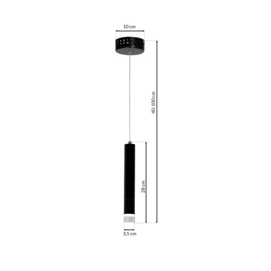 LED Люстра на мотузці CARBON LED/5W/230V