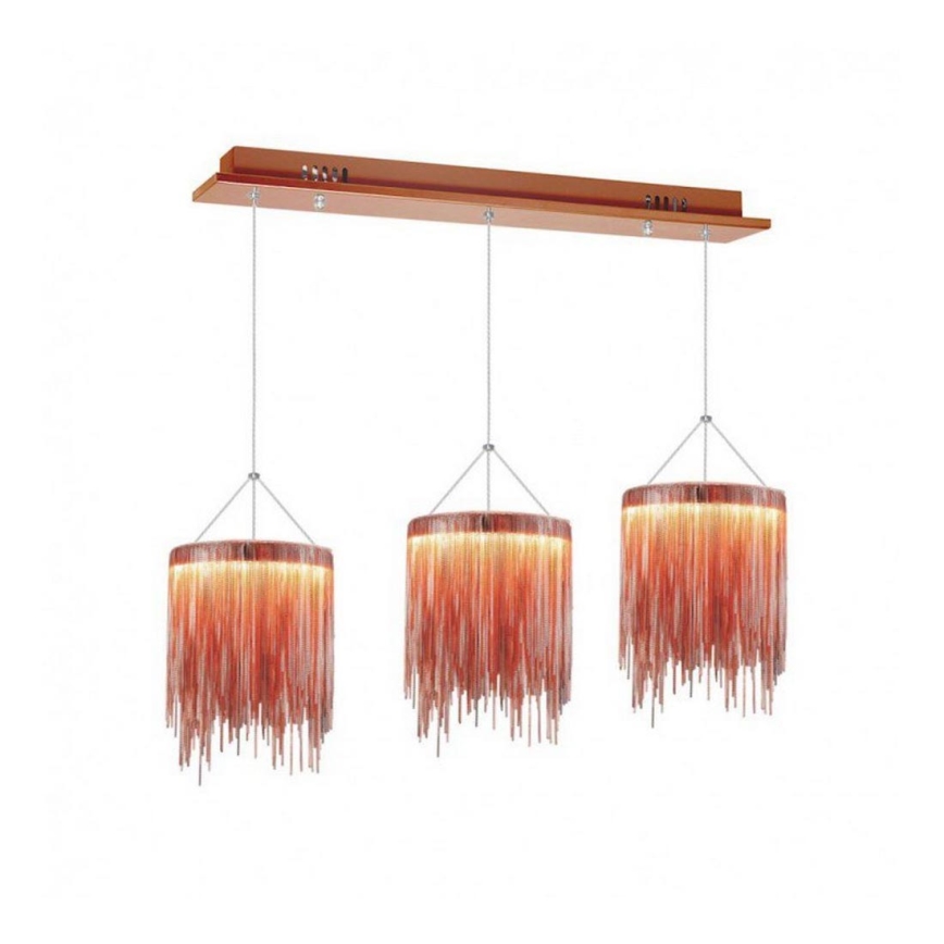 LED Люстра на мотузці CASCATA COPPER 3xLED/54W/230V