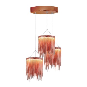 LED Люстра на мотузці CASCATA COPPER 3xLED/54W/230V