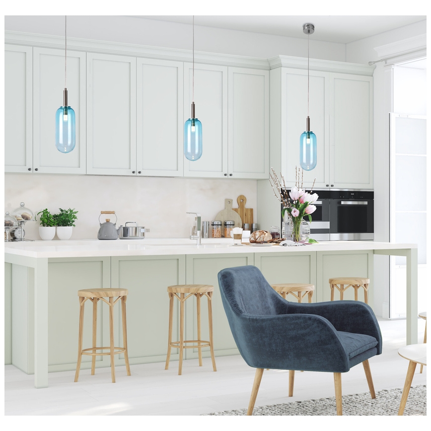 LED Люстра на мотузці FIUGGI LED/6W/230V синя