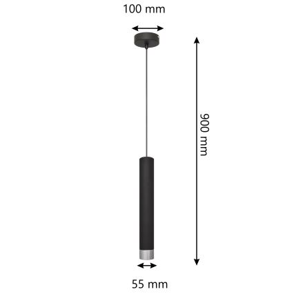 LED Люстра на мотузці TUBA 1xGU10/4,8W/230V