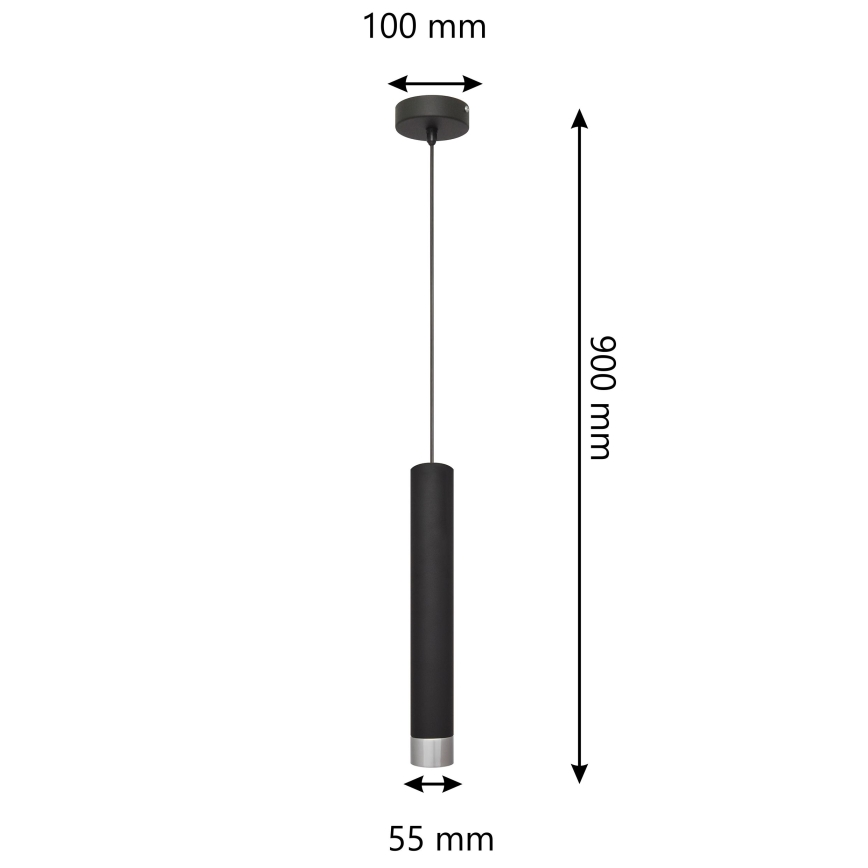 LED Люстра на мотузці TUBA 1xGU10/4,8W/230V