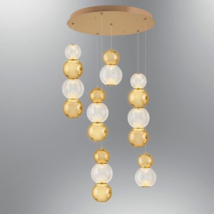 LED Люстра на підвісі CREMONA LED/34W/230V 3000K золотий