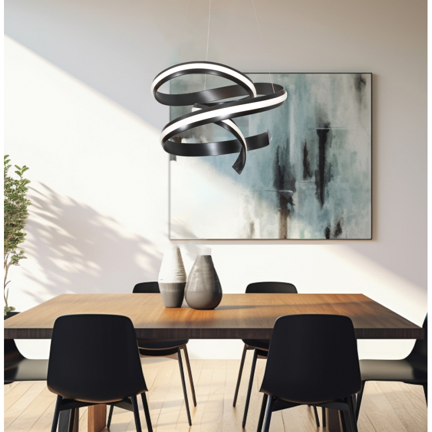LED-люстра на подвесном тросе AREZIA LED/62W/230V чёрная