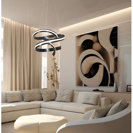 LED-люстра на подвесном тросе AREZIA LED/62W/230V чёрная