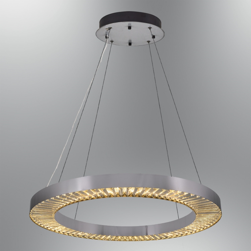LED Люстра на проводі JESI LED/85W/230V 3000K pr. 80 см срібляста