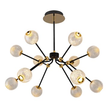 LED-люстра на штанге GELA 12xLED/5W/230V 3000K черная/золотая