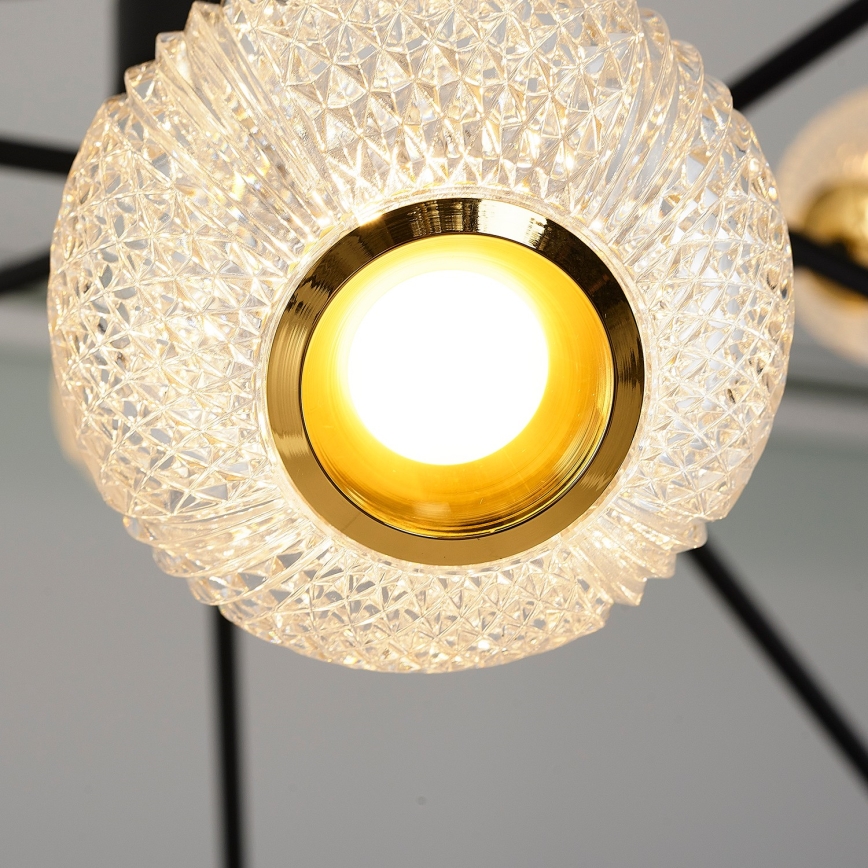 LED-люстра на штанге GELA 12xLED/5W/230V 3000K черная/золотая