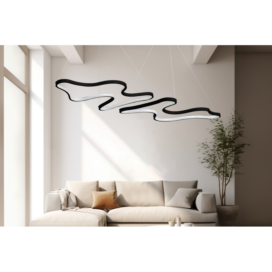 LED Люстра на тросах DUPLE ARTISAN LED/80W/230V 6500K черный