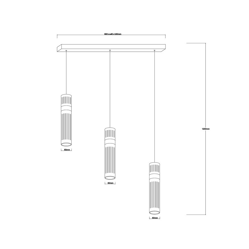LED-люстра на тросе AMBIENTE 3xLED/6W/230V 3000/4000/6000K черная