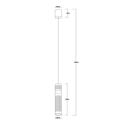 LED Люстра на тросе AMBIENTE LED/6W/230V 3000/4000/6000K чёрная