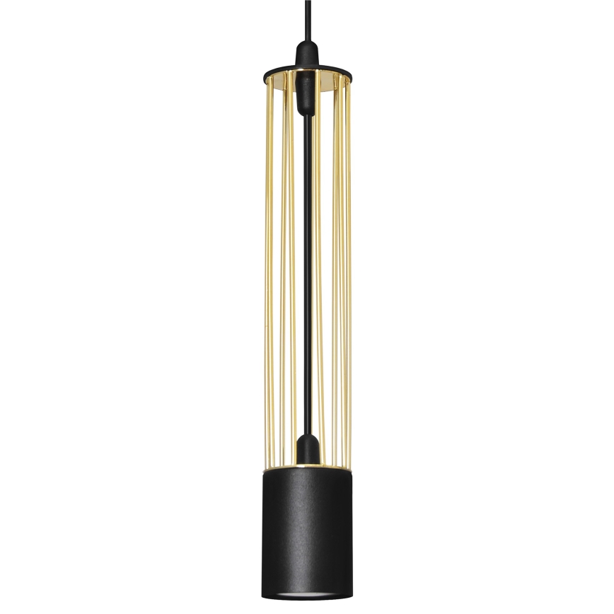 LED Люстра на тросе BARS 3xGU10/4,8W/230V черная/золотая