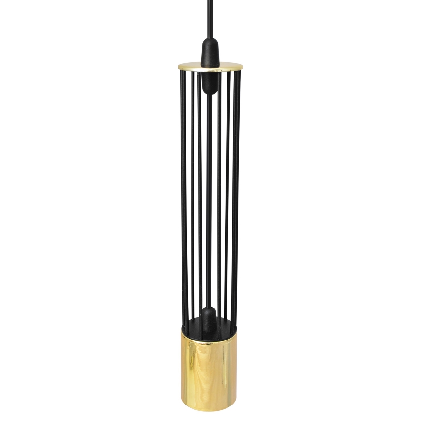 LED Люстра на тросе BARS 3xGU10/4,8W/230V черная/золотая