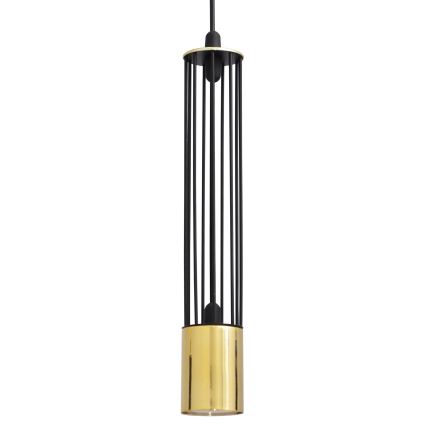 LED Люстра на тросе BARS 3xGU10/4,8W/230V черная/золотая