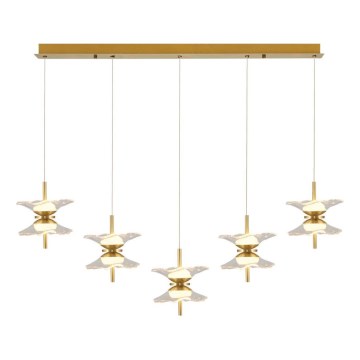 LED-люстра на тросе BUTTERFLY 10xLED/5W/230V 3000K золотая