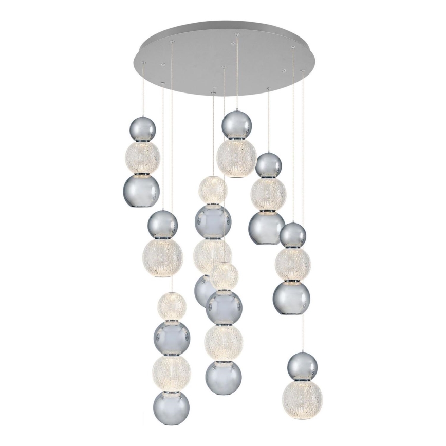 LED-люстра на тросе CREMONA LED/51 Вт/230 В 3000 К матовый хром