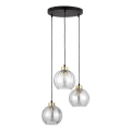 LED люстра на тросе DEVI 3xE27/15W/230V черный/прозрачный