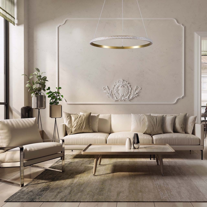 LED-люстра на тросе DIANA LED/25W/230V 4000K диам. 50 см золотая