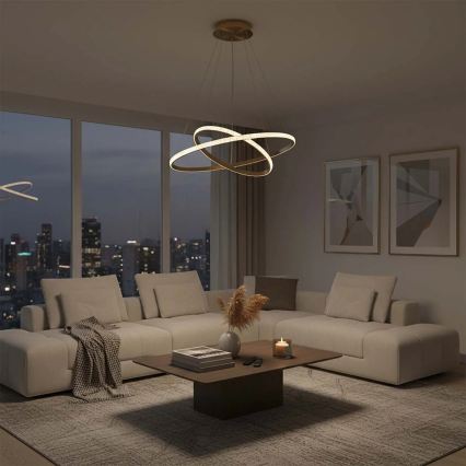 LED-люстра на тросе DIANA LED/44W/230V 4000K диам. 59 см золотая