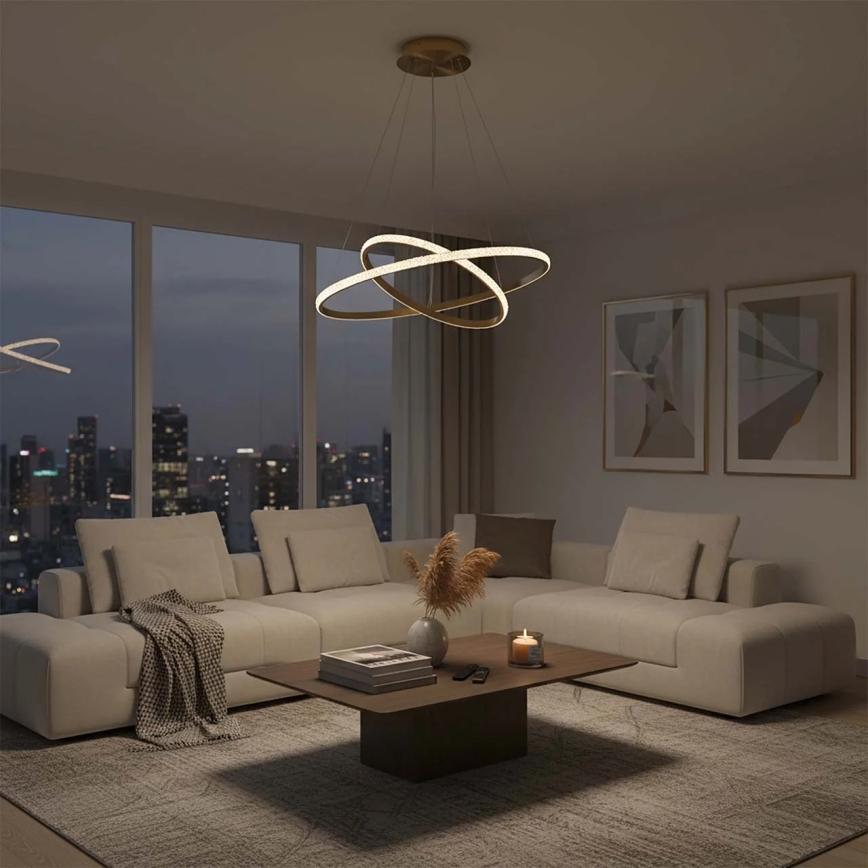 LED-люстра на тросе DIANA LED/44W/230V 4000K диам. 59 см золотая
