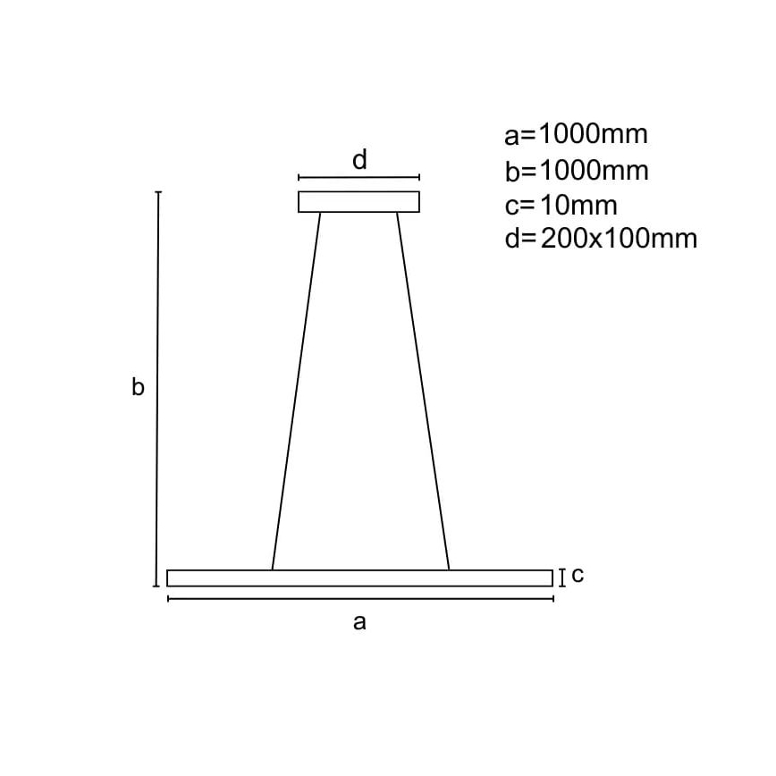Светодиодная регулируемая люстра на тросе LED/40Вт/230В 3000-6500К черная + пульт дистанционного управления