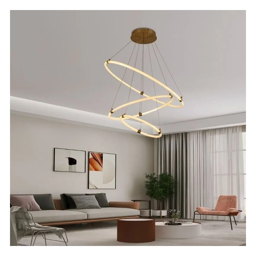 Светодиодная регулируемая люстра на тросе LED/45W/230V 3000-6500K диам. 80 см + пульт дистанционного управления