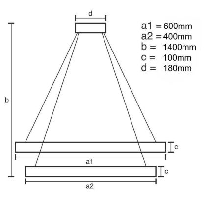 Светодиодная регулируемая кристальная люстра на тросе LED/65W/230V 3000-6500K глянцевый хром + пульт дистанционного управления