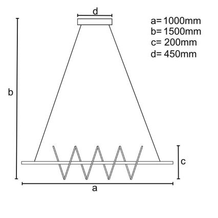 Светодиодная регулируемая люстра на тросе LED/70W/230V 3000-6500K с дистанционным управлением