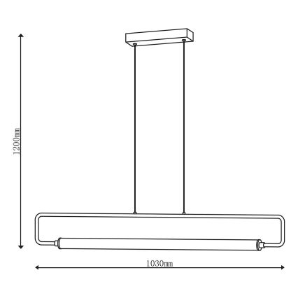 LED-люстра на тросе FELICJA LED/30W/230V 4000K чёрная