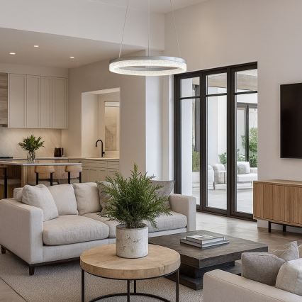 LED-люстра на тросе GALA LED/25W/230V, диаметр 50 см, серебристая