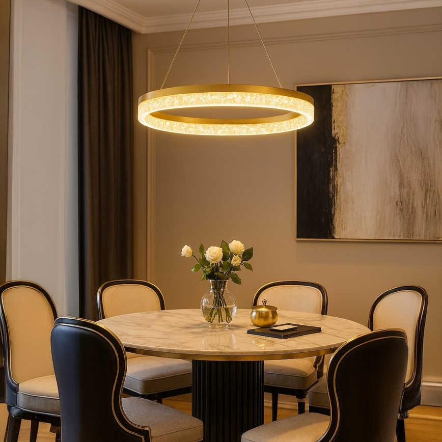 LED-люстра на тросе GALA LED/25W/230V, диаметр 50 см, золотая