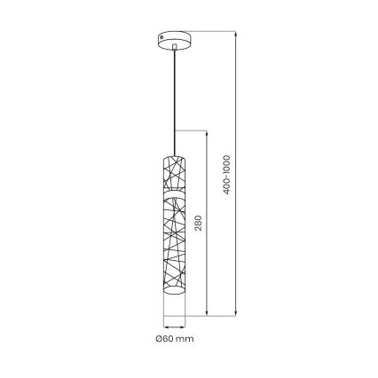 LED-люстра на тросе LAGOS LED/8W/230V золотая