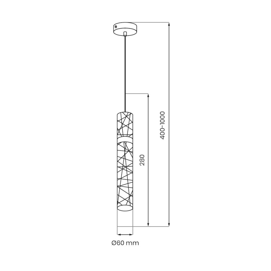 LED-люстра на тросе LAGOS LED/8W/230V золотая