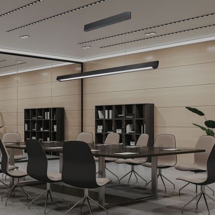 Светодиодная люстра на тросе LED/36W/230V 3000/4000/6400K черная