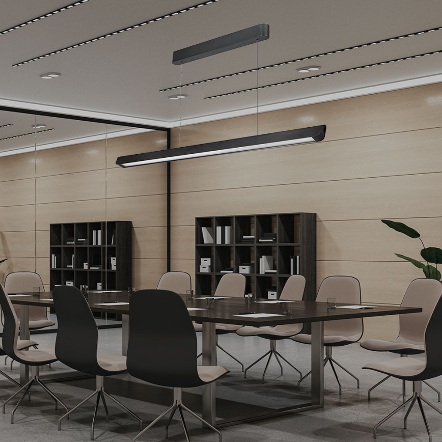 Светодиодная люстра на тросе LED/36W/230V 3000/4000/6400K черная