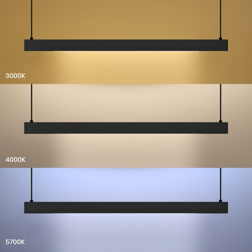 LED люстра на тросе LINEA LED/36W/230V 3000/4000/5700K CRI 90 чёрная